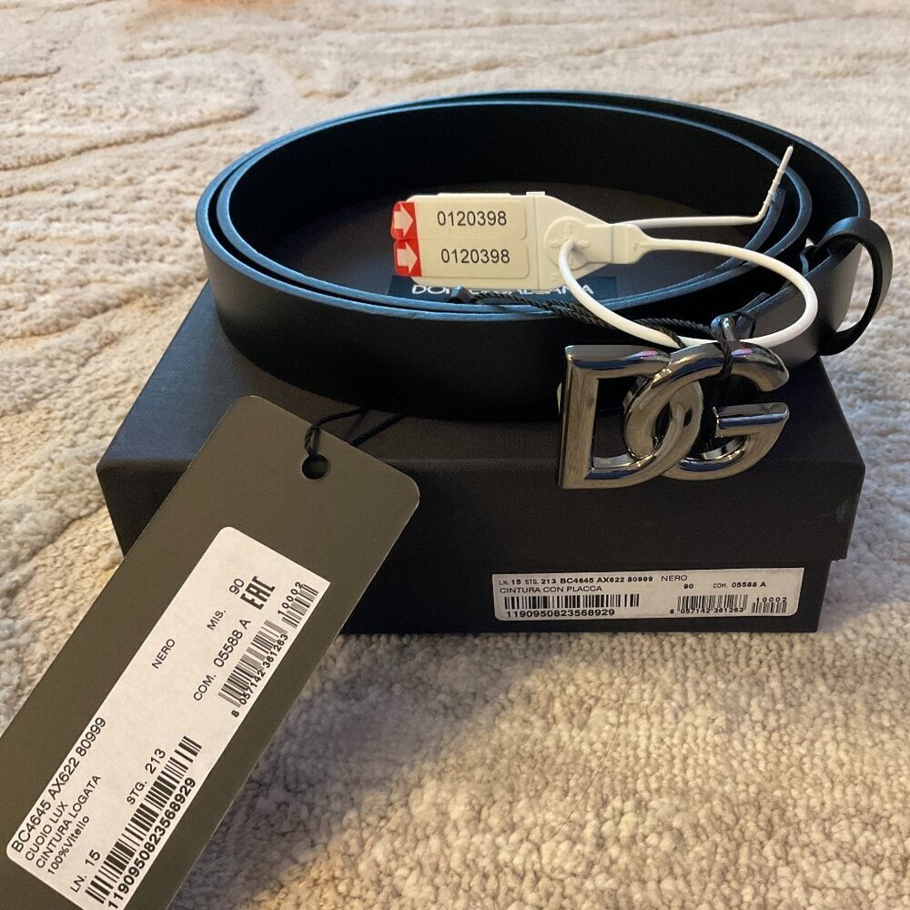 Dolce & Gabbana Black Leather Belt Kids